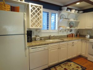 Rental Home Kitchen - Open Cabinets