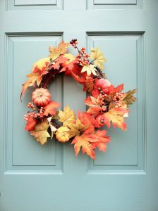 Fall Wreath on Door